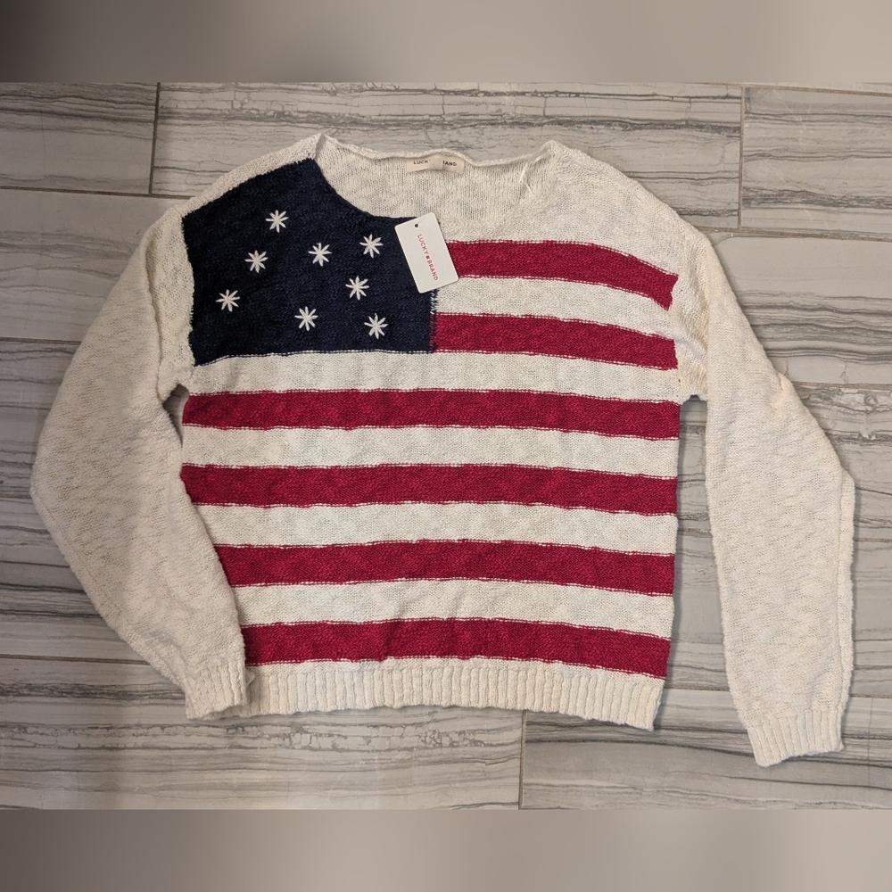 Lucky American Flag Sweater